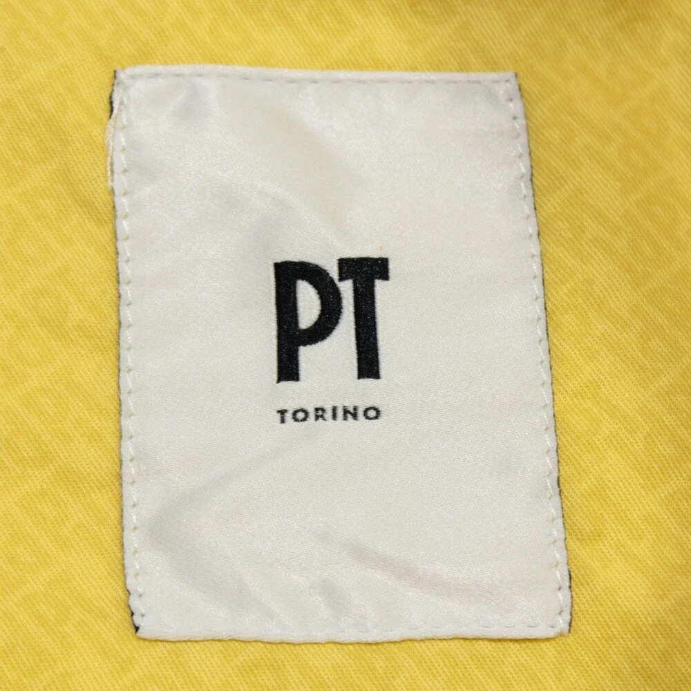 PT Torino NWT Bermuda / Casual Shorts Size 50 (34 US) Solid Yellow Cotton Blend